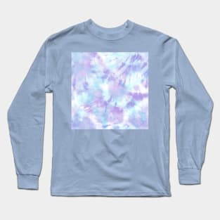 Purple and Blue Pastel Tie-Dye Long Sleeve T-Shirt